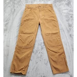 Vintage USA Works Five Brother Pants Mens W38 L32 Brown‎ Double Knee Carpenter